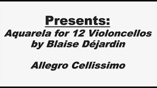 CSUSB Cello Ensemble directed by Esther Back Aquarela by Blaise Dejardin for 12 cellos [upl. by Akaya]