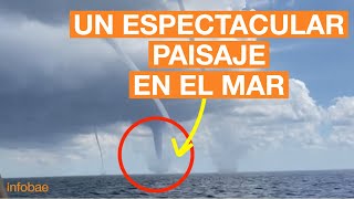 IMPACTANTE REGISTRO DE TROMBAS MARINAS EN MALLORCA [upl. by Hainahpez]