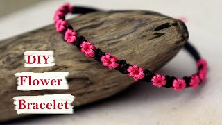 Handmade Flower Bracelet Ideas  How To Make Macrame Bracelets At Home  DIY Jewelry Creationampyou [upl. by Will]