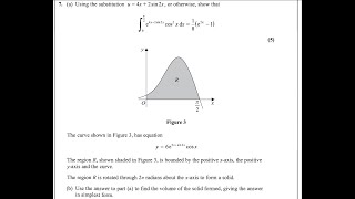 P4 January 2024 Q7 IAL WMA1401 Pearson Edexcel Math topic Integration [upl. by Eon]