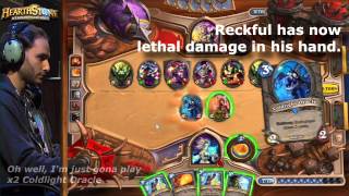 Reckful Lethal Damage Fail RIP  Blizzcon 2013 Hearthstone Invitational [upl. by Enitram]