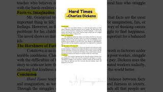 Hard Times Charles Dickens Instant Essay for Exam Success ARsummaryguidance shorts [upl. by Saidee]