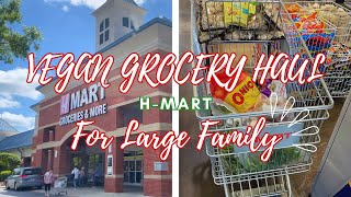 PlantBased Grocery Haul for Family of Six  HMart 🌱🛒✨ [upl. by Notnroht901]