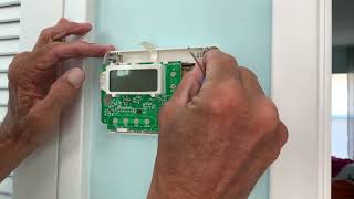 Replacing corroded batteries in a White Rodgers Thermostat [upl. by Aicel85]