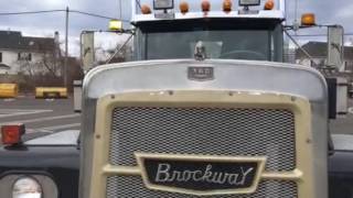 Brockway U360 v12 with Talbert 55 ton lowboy [upl. by Edme795]