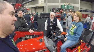 National Farm Machinery Show 2018 John Deere 2025R Tractor Pull Attachments Bag A Nut [upl. by Abbotsen]