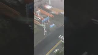 Typhoon Krathon brings heavy rainfall to Kaohsiung Taiwan [upl. by Aicilet]