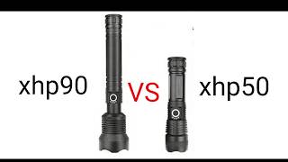 Porownanie tanich latarek z chin ebay chinese flashlight xhp 50 and xhp 90 comparison [upl. by Naujit]