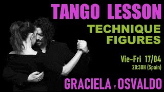 11º LIVE TANGO LESSON  Clase de Tango LA YUMBA como bailar figuras técnicas en abrazo milonguero [upl. by Boone]