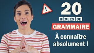 20 règles de grammaire SIMPLES à connaître ABSOLUMENT [upl. by Leontina]