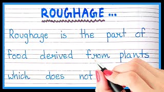 Definition of roughage  What is roughage  Short note on roughage  Roughage kise kahte hain [upl. by Llenwad10]