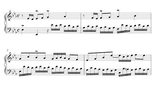 Bach Invention 5 in Eflat Major BWV 776 Urtext Edition [upl. by Gwen]