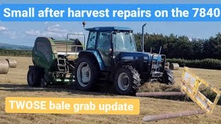 FordNew Holland 7840 small repairs and update on the Twose bale grab [upl. by Kaia]