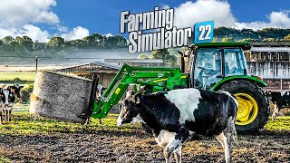 Daily farm routine in a dairy farm  Farming Simulator 22 [upl. by Johnstone210]