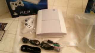 PS3 Super Slim Classic White Limited Edition System Unboxing [upl. by Niamor]