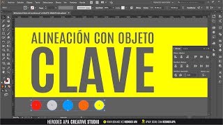 Alinear varios elementos con Objeto Clave  Illustrator Tutorial [upl. by Eittak116]