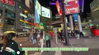 TORONTO YONGE DUNDAS SQUARE  THE TIMES SQUARE BILLBOARDS OF TORONTO [upl. by Ynwat]