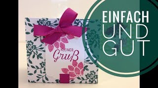 EINFACH und GUT kleine Geschenkbox mit Produkten von Stampin Up [upl. by Faletti]