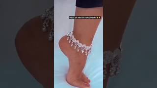 बहुत ही सुन्दर silver anklet design 👌🥰viralvideo silver anklets payalnew design 2024 shorts [upl. by Stets]