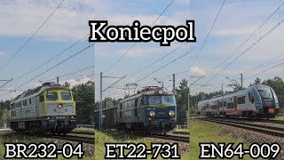 Pociągi Koniecpol  Ludmiła Captrain Polska Byk PKP Cargo i Kaktus POLREGIO [upl. by Conal]