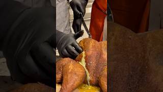 Smoked 20 pound Turkey with butter under the skin turkey turkeyrecipe bbq thanksgivingdinner [upl. by Stubbs]