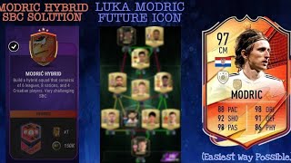 MODRIC HYBRID SBC SOLUTION Easiest Way Possible  Future Icon Luka Modric Sbc  Madfut 22 [upl. by Tiffie]