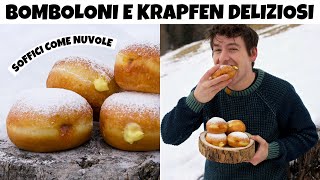 BOMBOLONI ALLA CREMA E KRAPFEN la ricetta di casa mia infallibile e deliziosa  Davide Zambelli [upl. by Klayman]