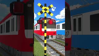 【踏切アニメ】京急の電車【カンカン】 Railroad Crossing Animation Shorts 踏切カンカン [upl. by Adnak]