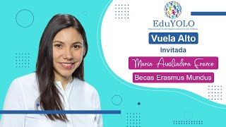 VuelaAlto Becas Erasmus Mundus para maestrías y doctorados  María A Franco 20092020 [upl. by Trinette]