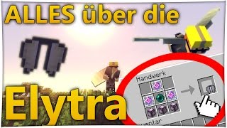 Minecraft Elytra craften  Elytra Deutsch und benutzen Tutorial  Perfekt fliegen [upl. by Yreffej]