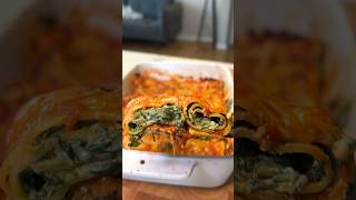 Lasagna Rolls with cheesy Spinach Filling  Easy and delicious [upl. by Horst163]