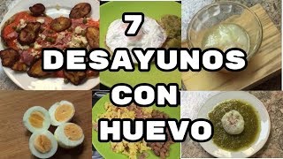 7 Desayunos con Huevo Desayunos Faciles y RapidosFABI CEA [upl. by Eener]