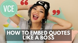 How to embed quotes like a BOSS  Essay tips  Lisa Tran [upl. by Wappes]