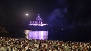 Drone amp fireworks show in Nice July 20 2024 part of the Tour de France celebrations [upl. by Kessiah]