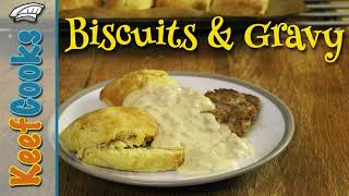 Biscuits and Gravy  Southern US Classic Recipe [upl. by Medorra]