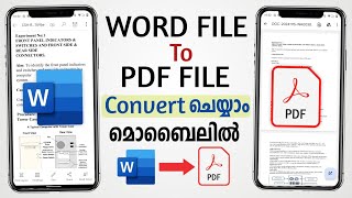 How To Convert Word File To PDF File Use Mobile Malayalam  Word ഫയൽ PDF ആക്കാം  pdf word file [upl. by Man882]