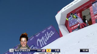 Resi Stiegler  Run 2  Slalom  2016 Audi FIS Ski World Cup Finals [upl. by Servais95]