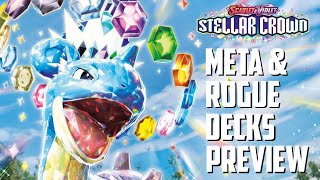 NEW AND UPDATED Stellar Crown Decks Pokemon TCG Preview [upl. by Crandale]