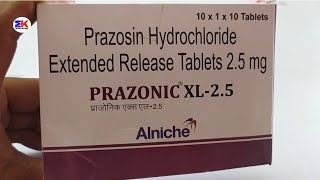 Prazonic XL 25 Tablet  Prazosin Hydrochloride Tablet  Prazonic XL 25mg Tablet Uses Benefits [upl. by Ahsiemaj595]