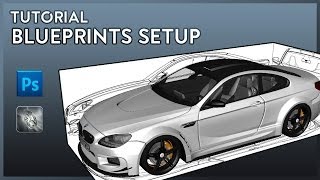 Tutorial Blueprints Setup  Photoshop  Maya [upl. by Fransisco]