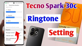 tecno spark 30c 5g ringtone setting kaise kare  how to set ringtone in tecno spark 30c 5g [upl. by Yasmine51]