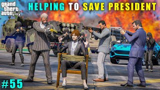 GTA 5  HELPING TO SAVE LIBERTY PRESIDENT FROM PETER  GAMEPLAY 55 [upl. by Euqram]