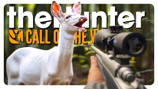 I found an ALBINO whitetail on Layton Lakes  theHunter Call of the Wild [upl. by Anerroc]