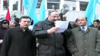 Uiguren protestierten chinesischen Besetzung von OstTurkestan [upl. by Annahsohs]