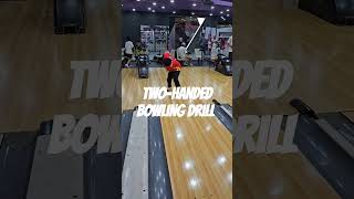 Twohanded Bowling Drill shorts bowling bowlingtime [upl. by Enitsahc]