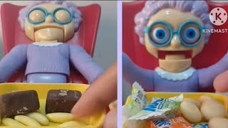 ASMR💥Lets Play Granny💥Pouring of choco banana amp chcolates and candies [upl. by Ailadi]