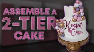 How to make TWO TIER cakes  How to assemble a Two Tier Cake  Harsha Balwani  Sweet Wonders [upl. by Dunton]