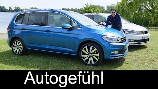 Allnew Volkswagen VW Touran FULL REVIEW test driven MPV 2016  Autogefühl [upl. by Oinolopa]