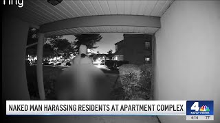 Naked man harassing residents at NJ apartment complex  NBC New York [upl. by Lebbie101]