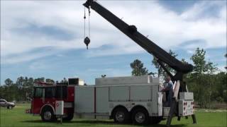 FOR SALE 1990 2016 Refurb Spartan Saulsbury Heavy Rescue Crane Demo Video [upl. by Sllew]